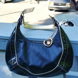 Faux Leather Love Cat Hobo Bag